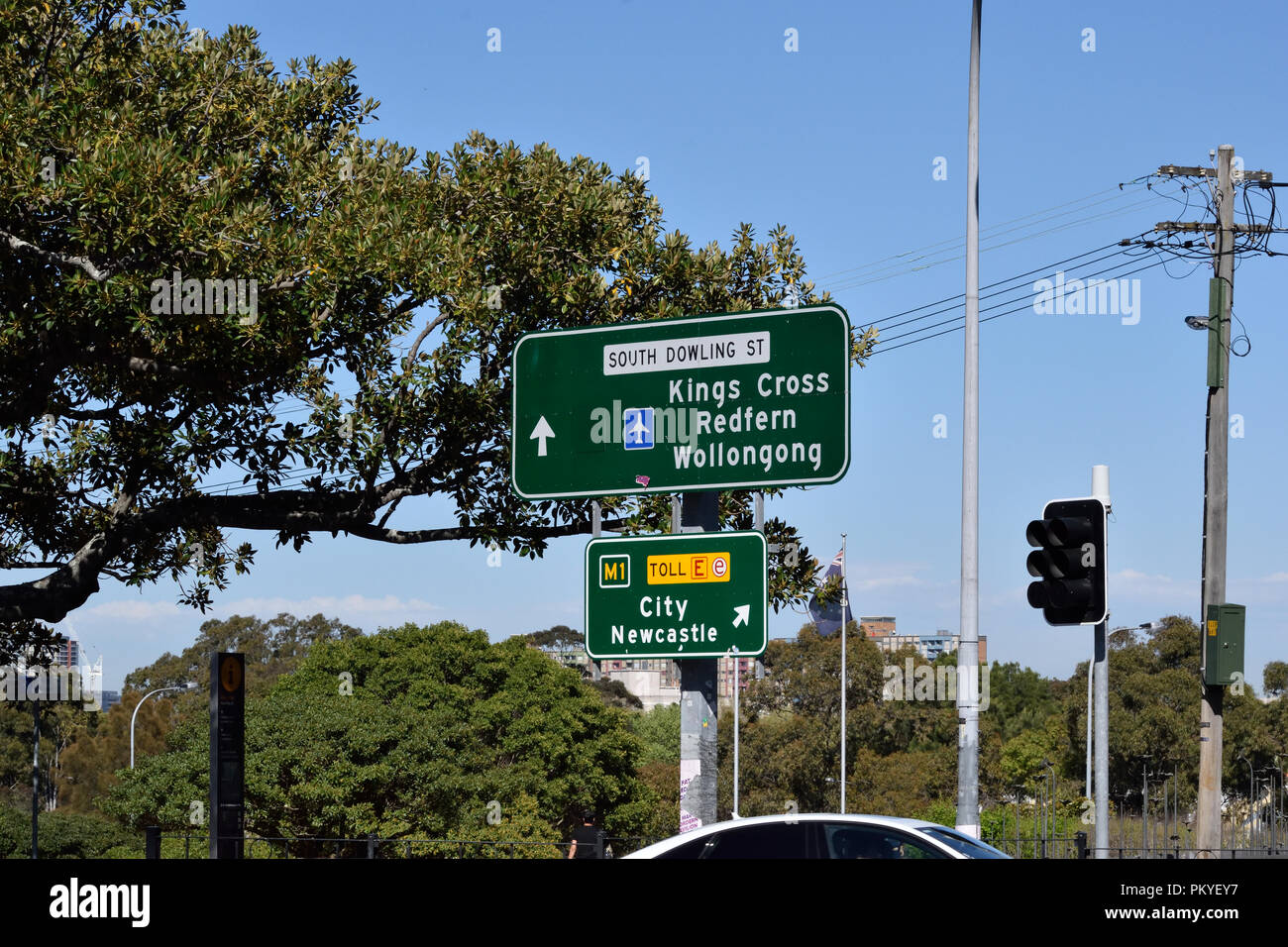Australian Road Signs & Pedestrians Stock Photo Alamy