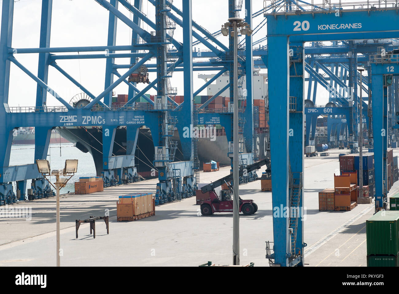 The Damietta container terminal at Damietta, Egypt, situated 10 km west