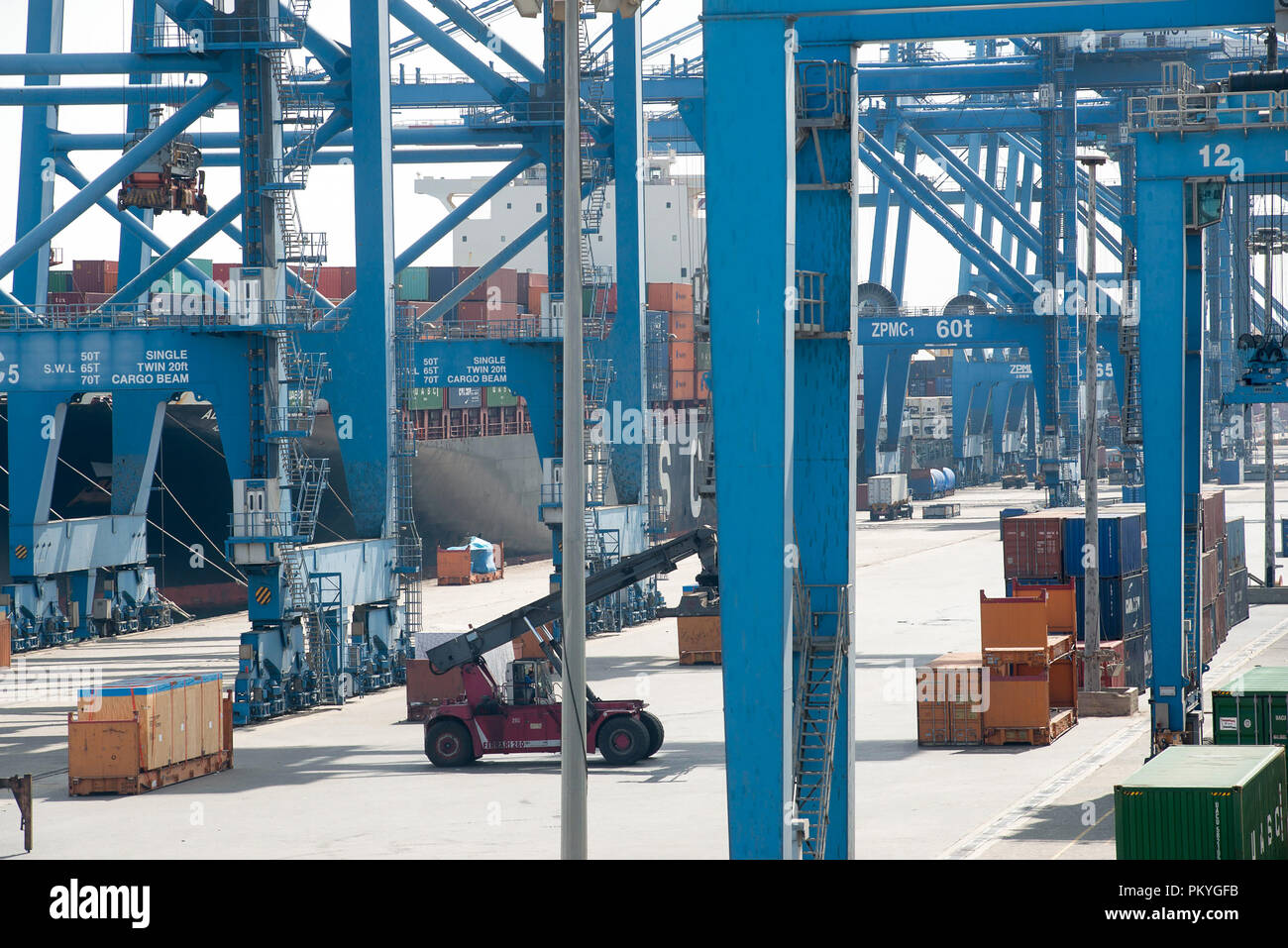 The Damietta container terminal at Damietta, Egypt, situated 10 km west