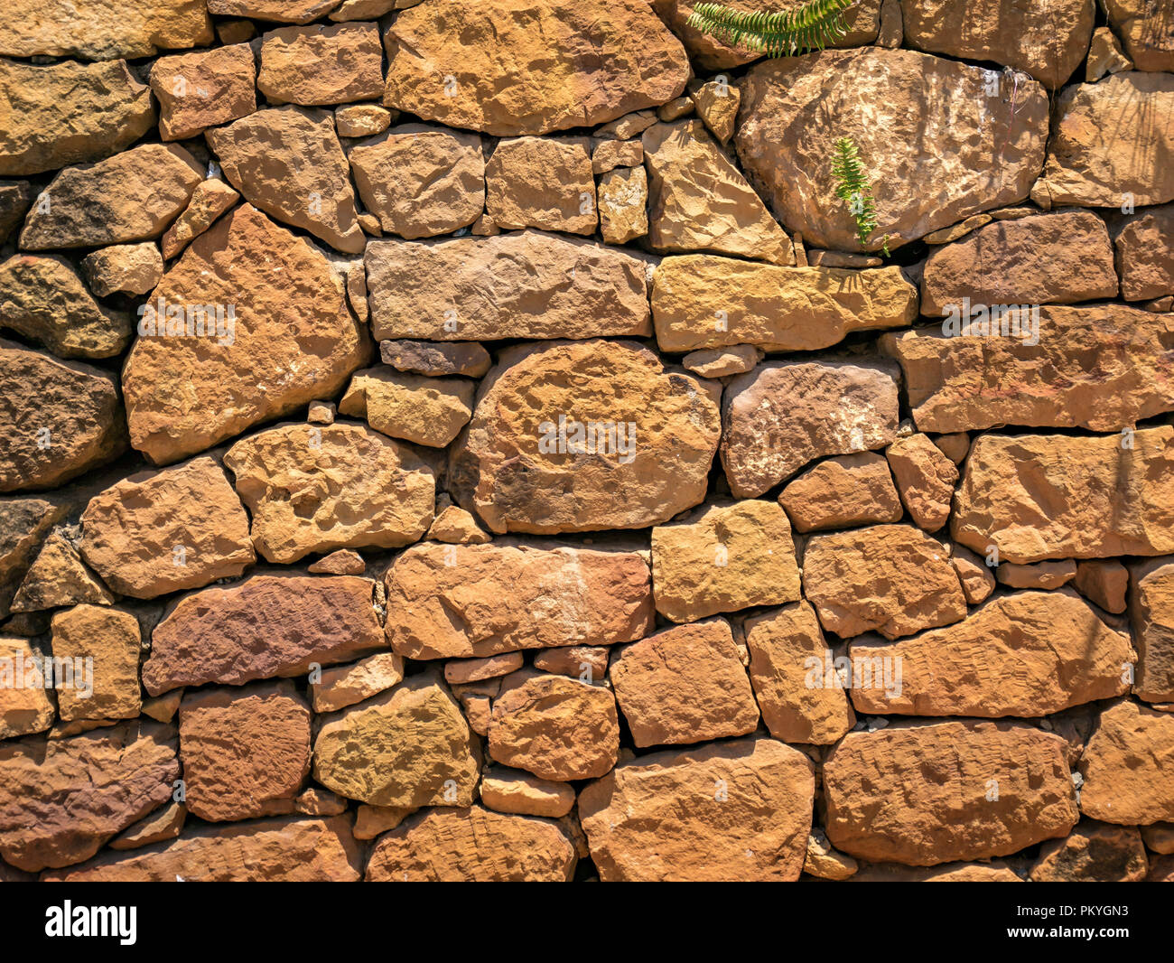 Wall of stone Stock Photo