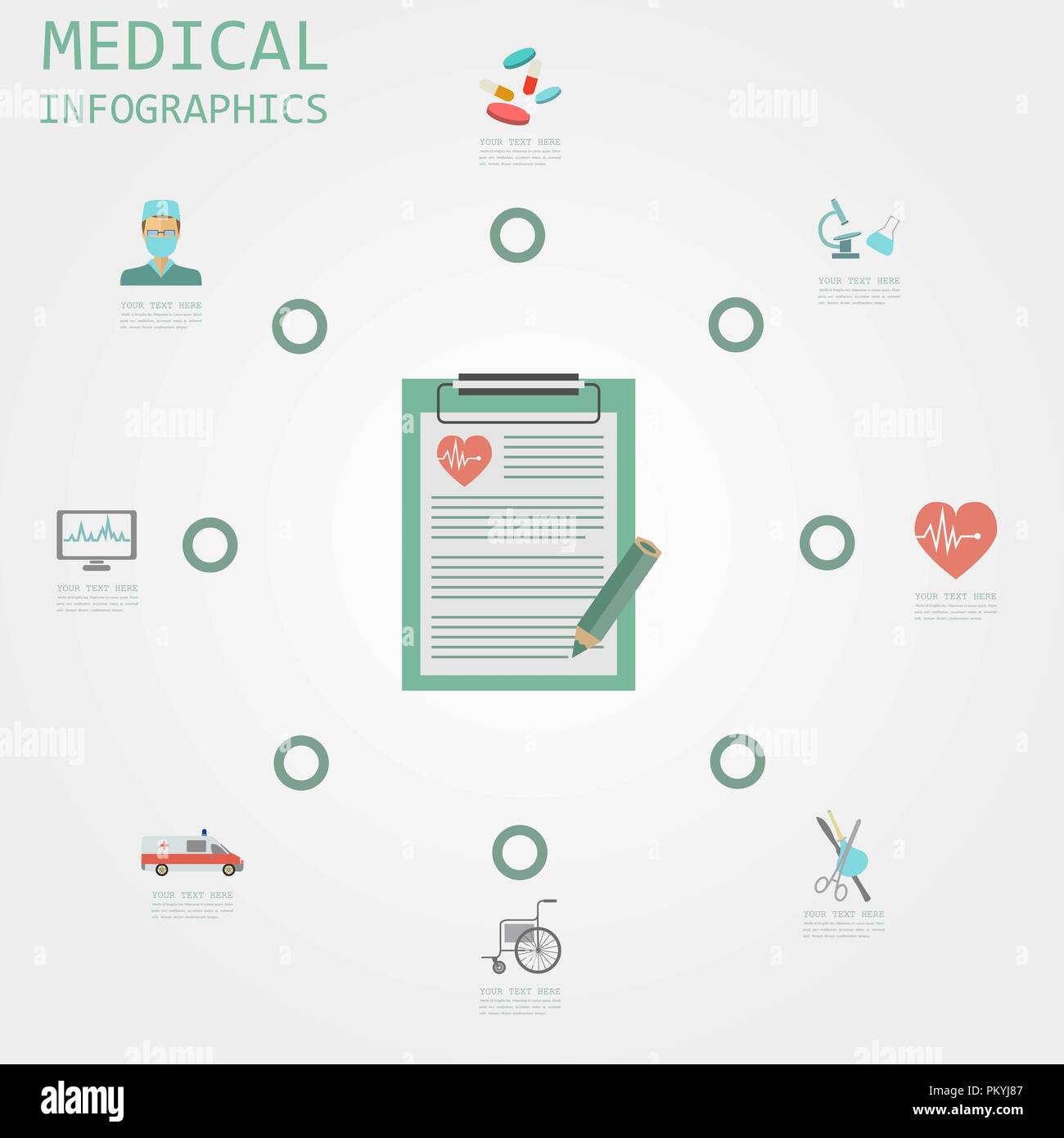 Medical and healthcare infographic, elements for creating infographics ...