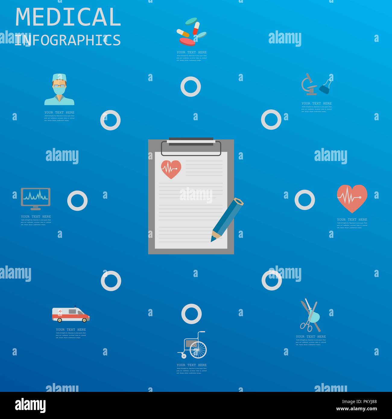 Medical and healthcare infographic, elements for creating infographics ...