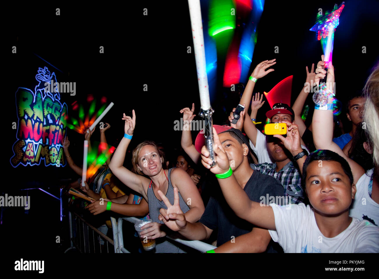 Raggamuffin Concert in Apia, Samoa. Stock Photo