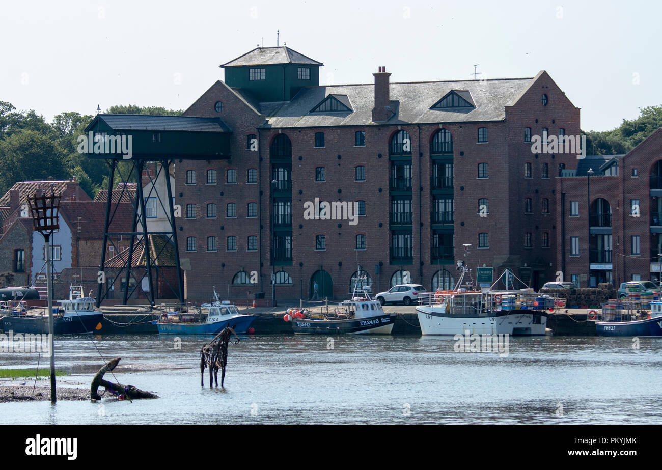 The Lifeboat Horse sculpture by Rachael Long in WellsNextTheSea harbour Stock Photo Alamy