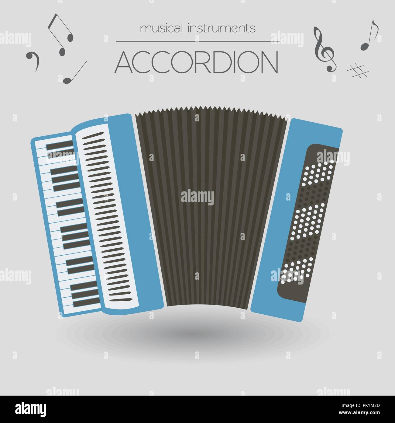 Musical instruments graphic template. Accordion. Vector illustration Stock  Vector Image & Art - Alamy