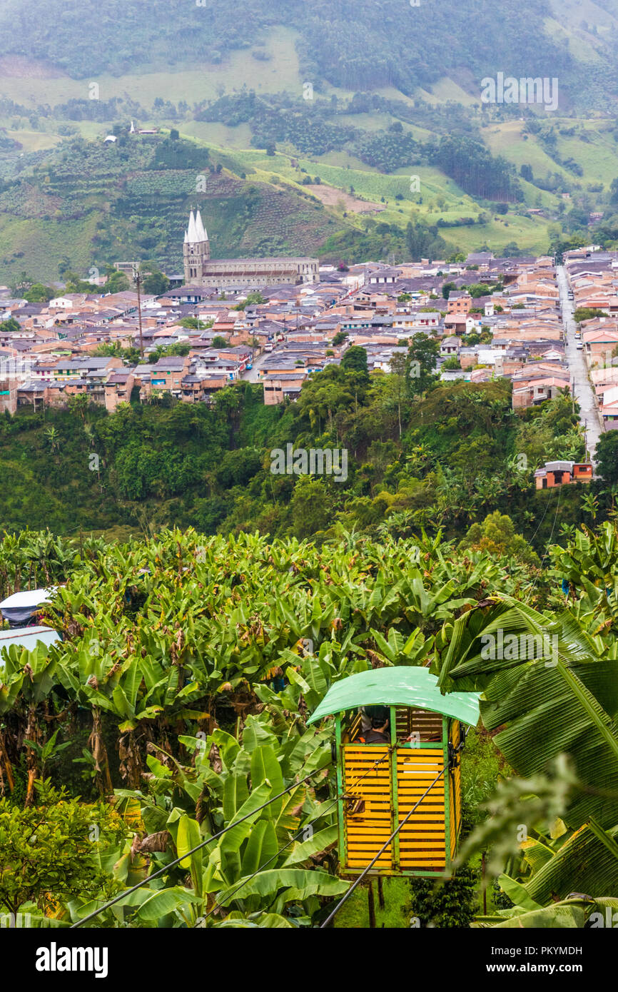 A typical view in jardin in Colombia Stock Photo