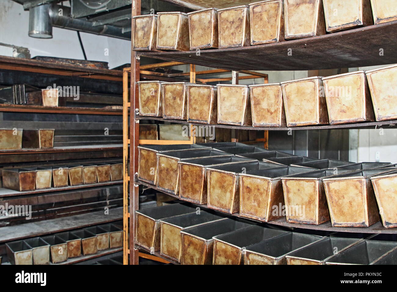 Old Bread Tins for Baking Traditional Bread Stock Photo Alamy