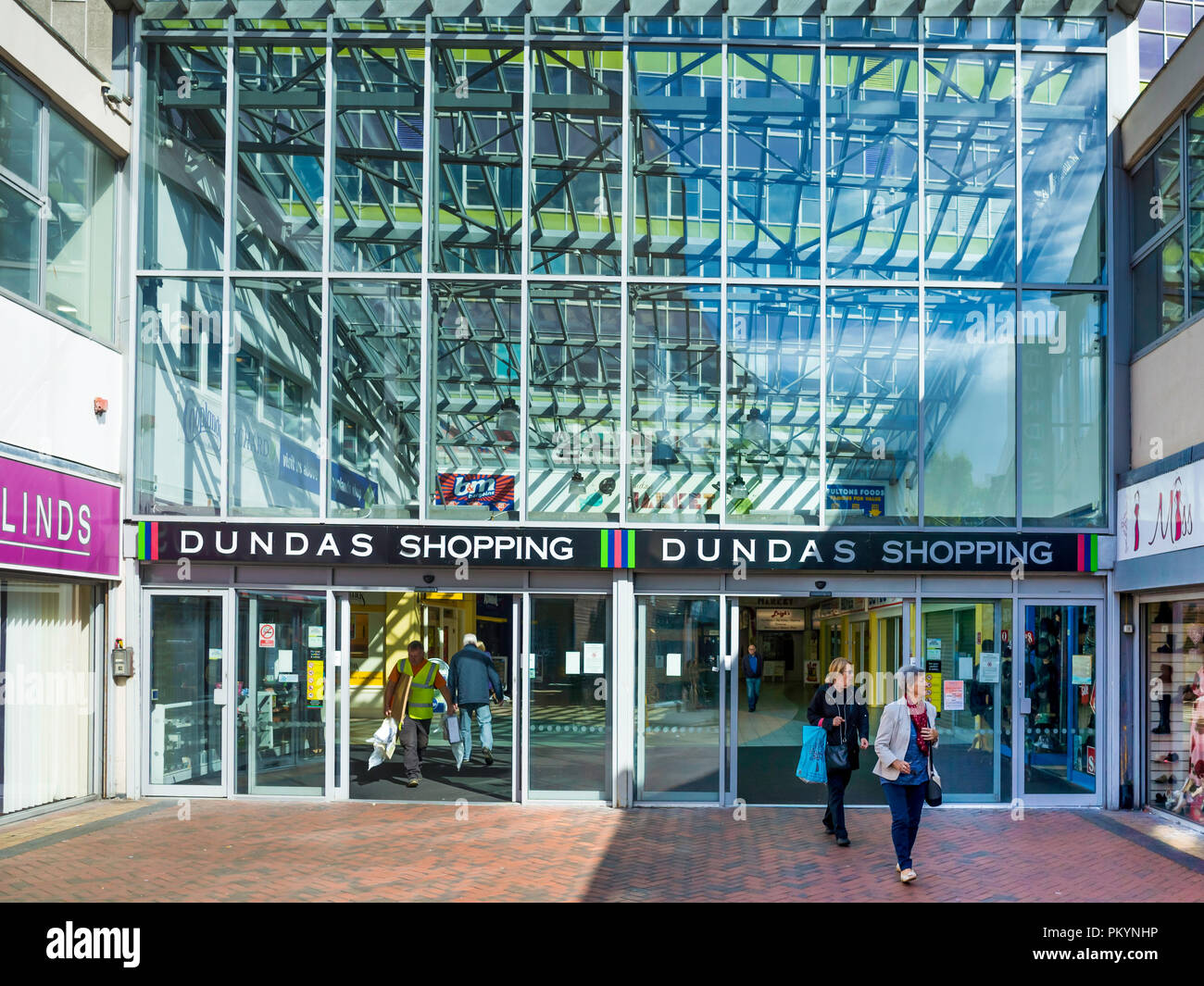 Entrance to the Dundas Shopping Arcade in Middlesbrough town centre
