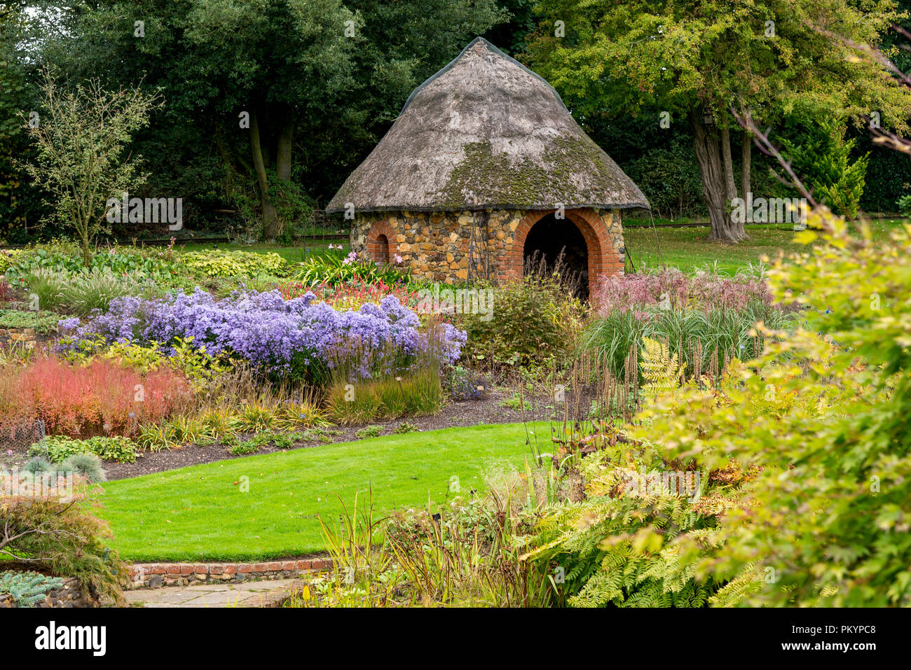 Bressingham Gardens - west of Diss in Norfolk, England - United Kingdom - Photo taken  October 7 2017 Stock Photo