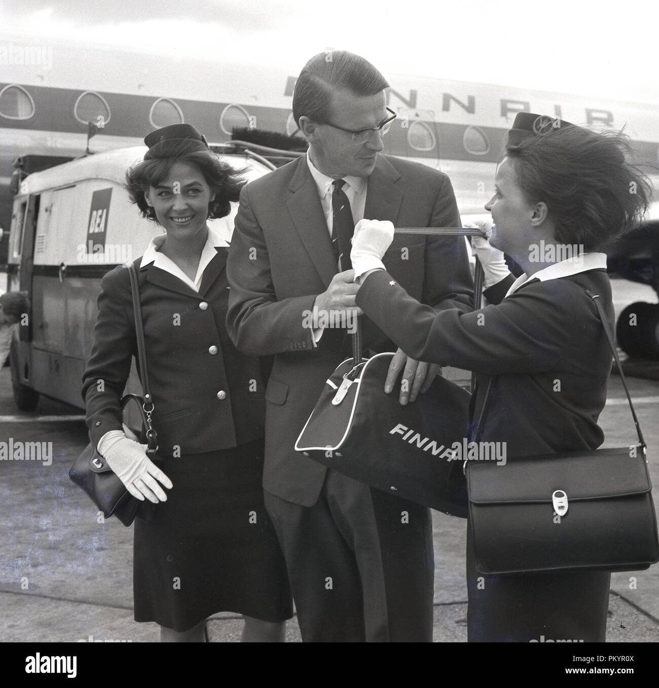1960s Historical A Gentleman Flying With Finland S National