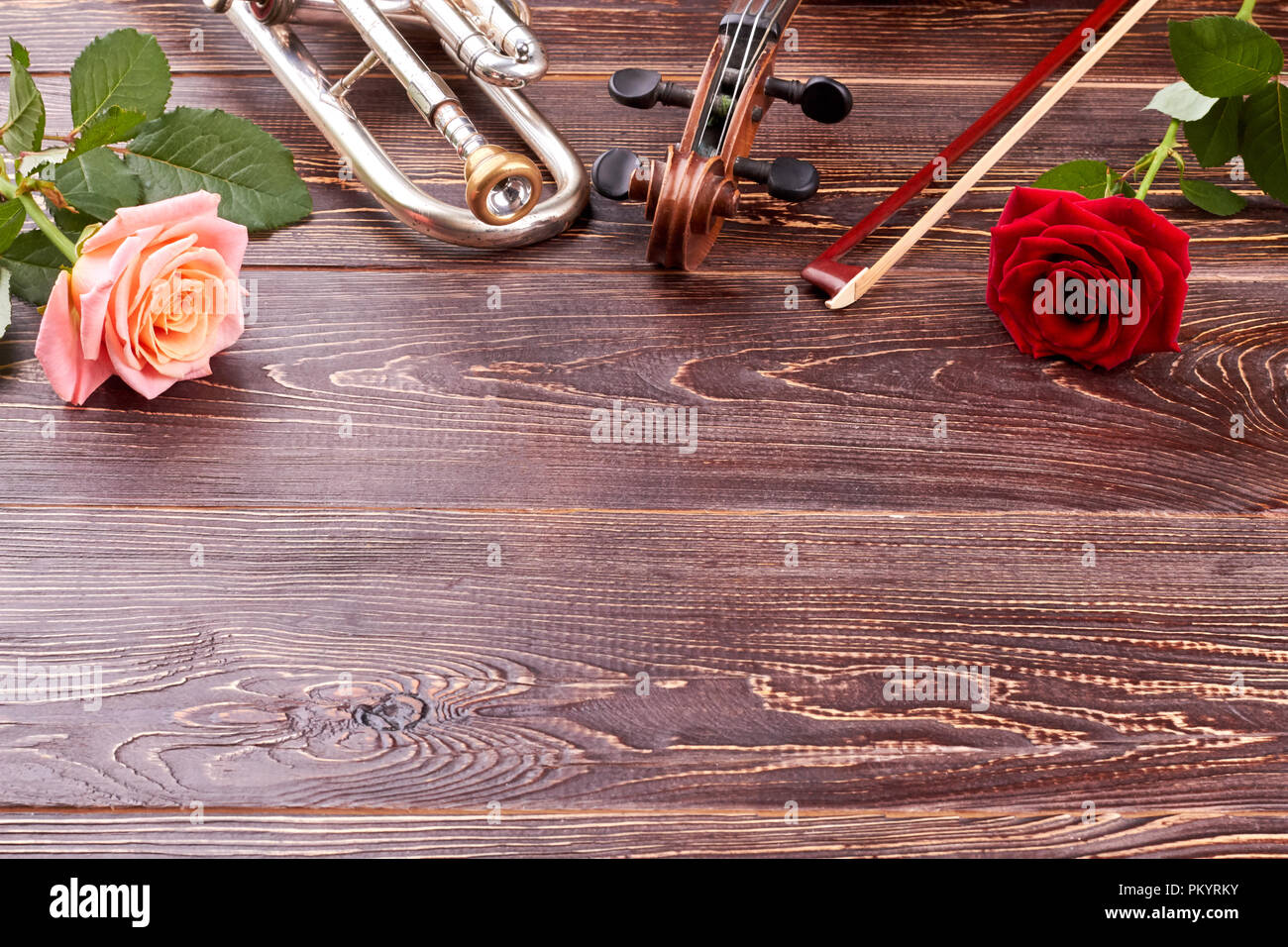 Music Instruments With Roses Still life violin rose flower hi-res stock photography and images - Alamy