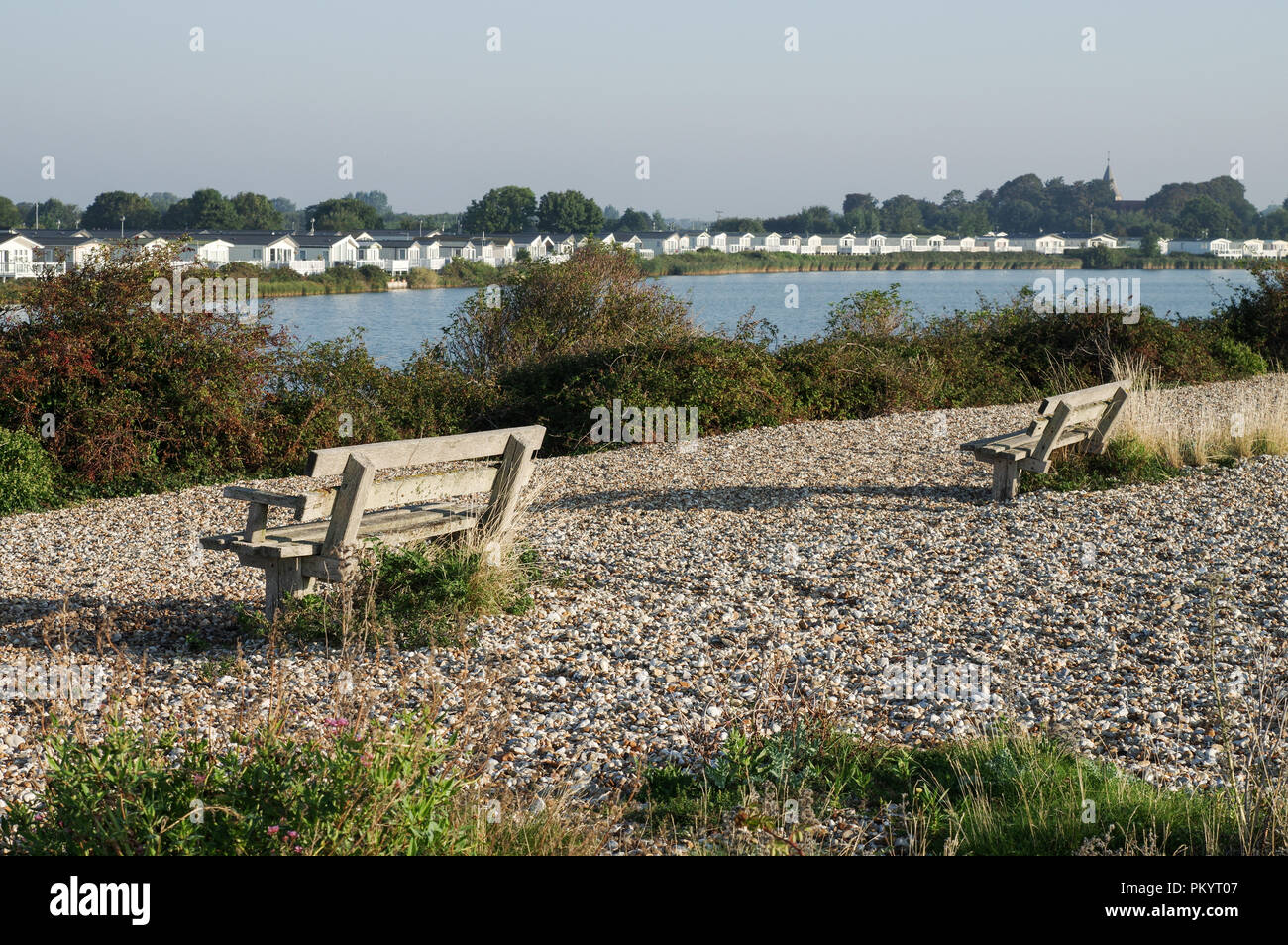 Holiday homes surrounding the Pagham Lagoon near Chichester in West