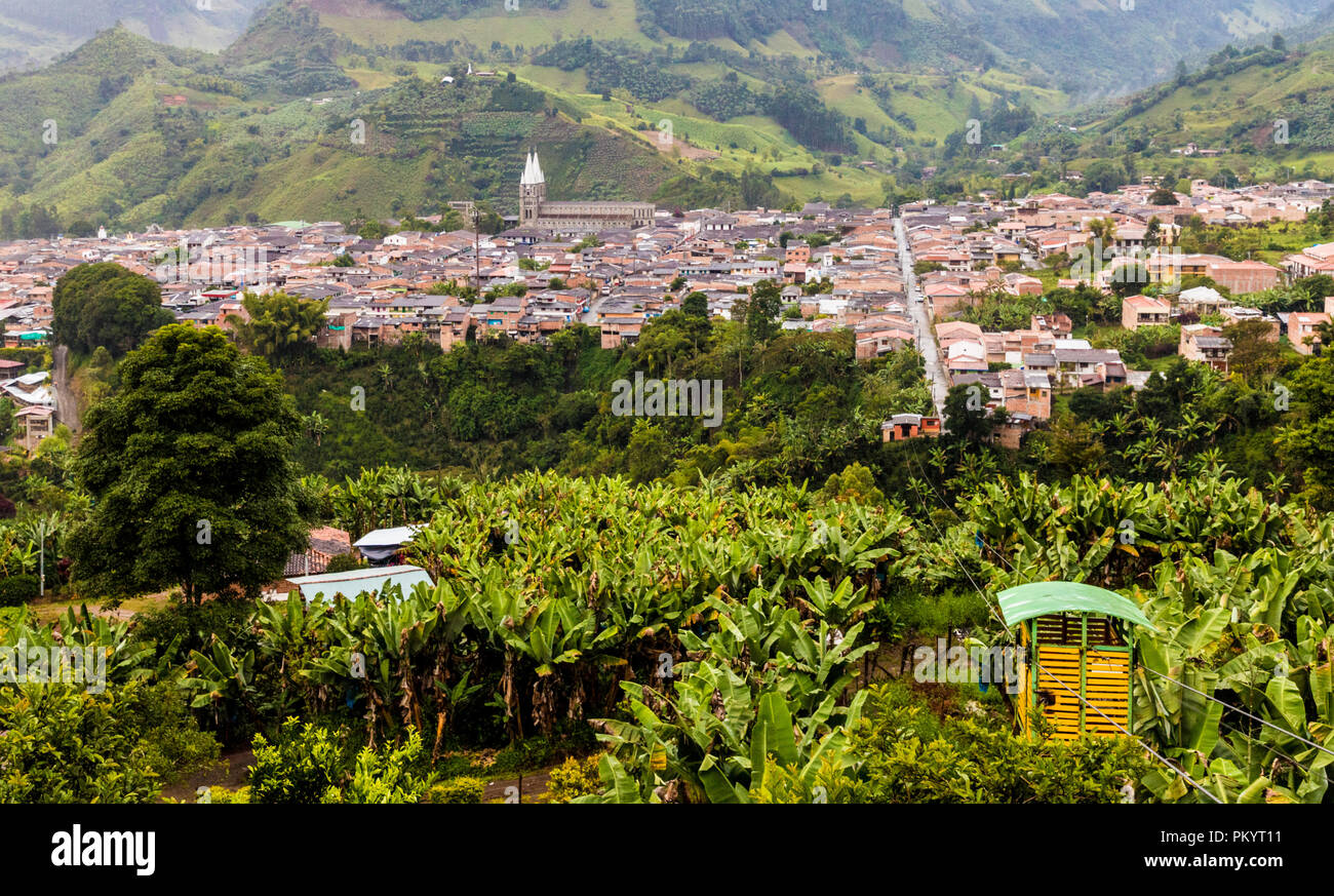A typical view in jardin in Colombia Stock Photo