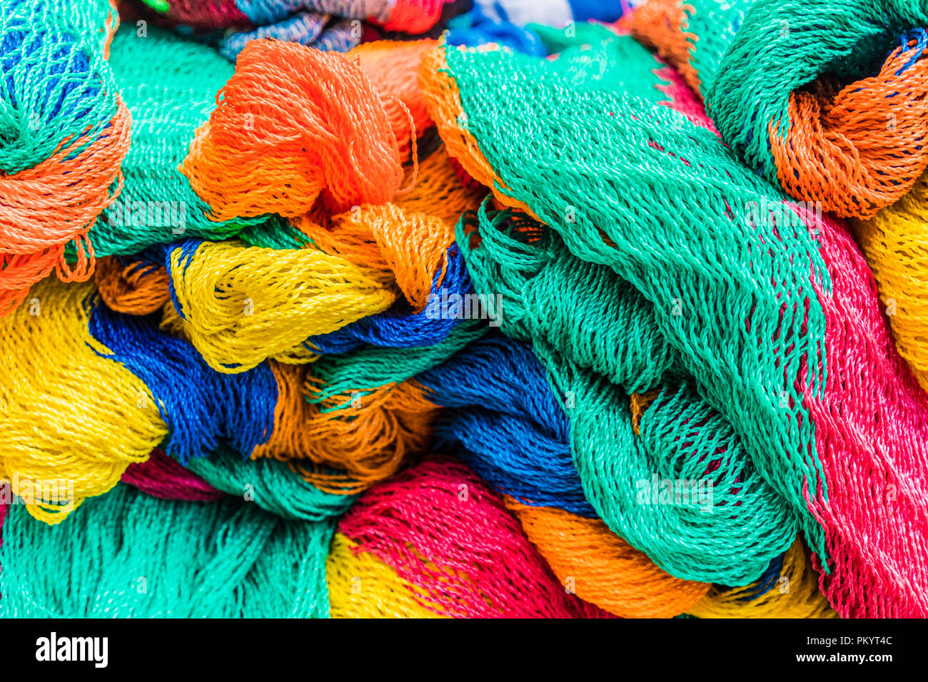 Colorful Rope Nets Colourful nylon nets hi-res stock photography and images - Alamy