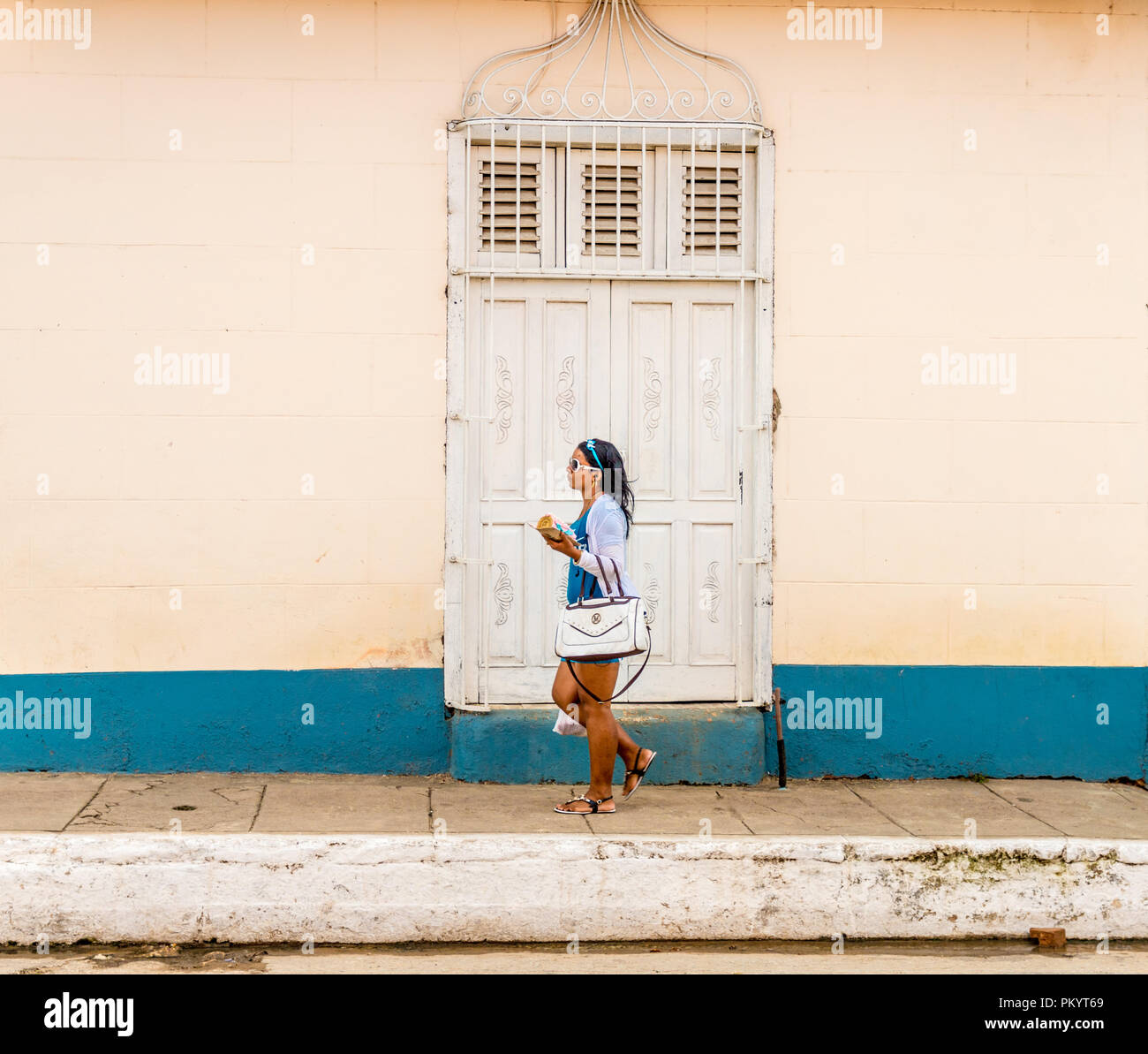 A typical view in Trinidad in Cuba Stock Photo