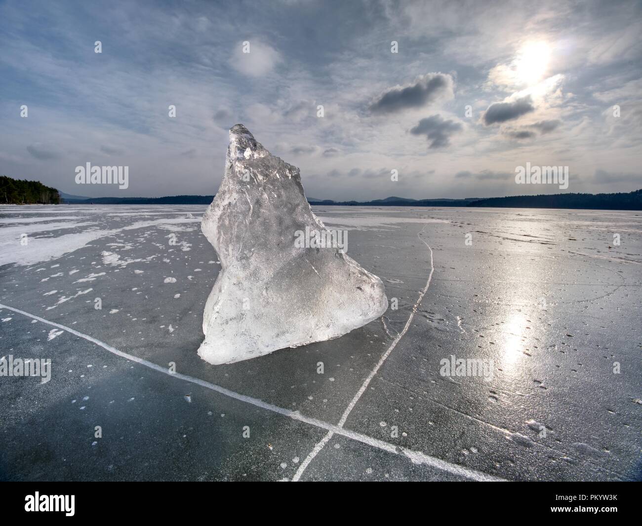 Bumpy Ice Thick ice bubbles on frosty hi-res stock photography and images - Alamy