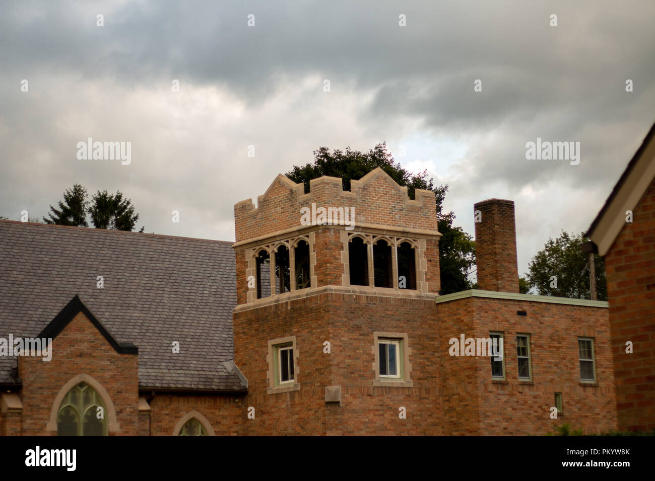this old church is shaped to look liked a caste Stock Photo - Alamy