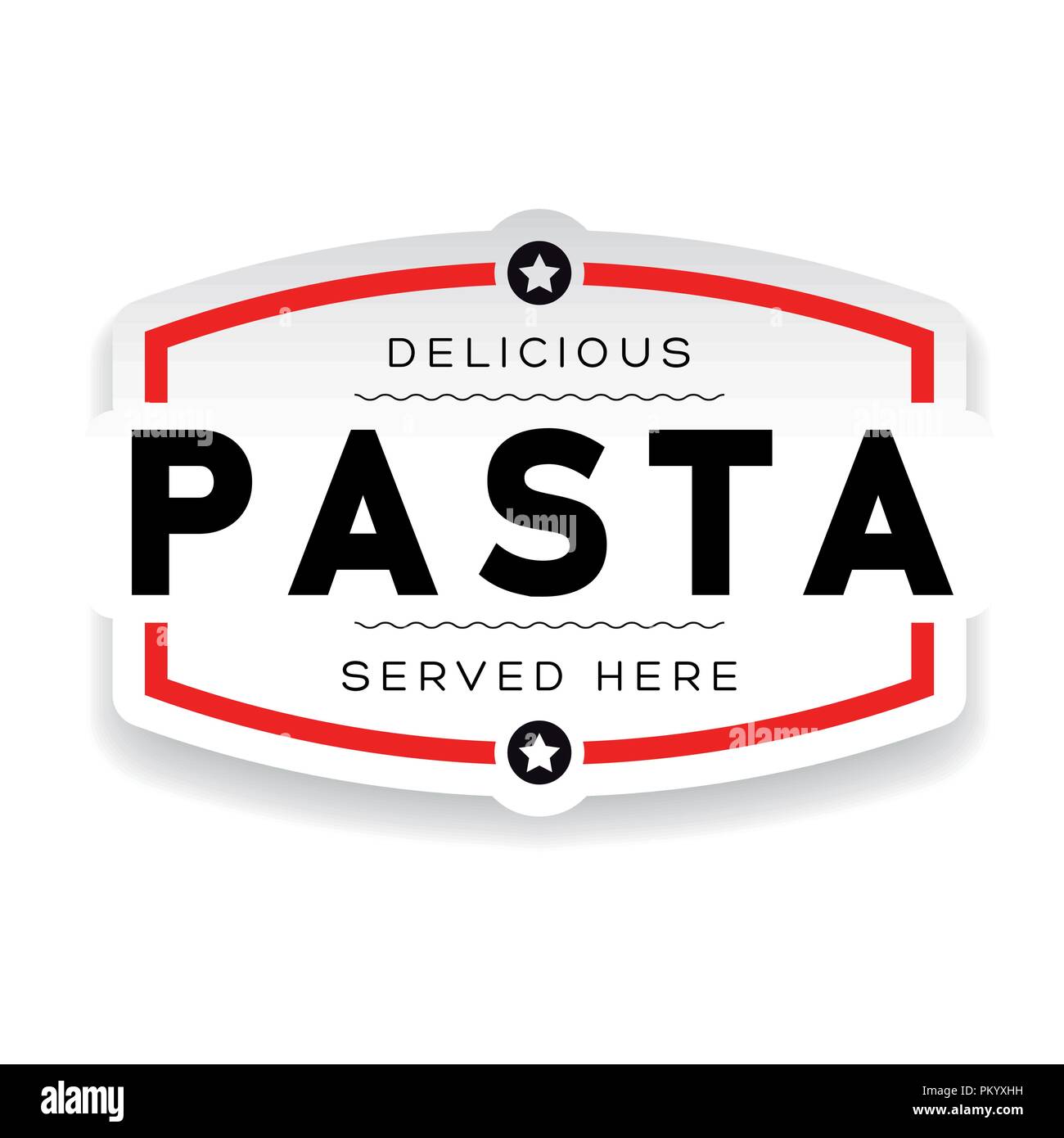 Food logo Pasta vintage Stock Vector