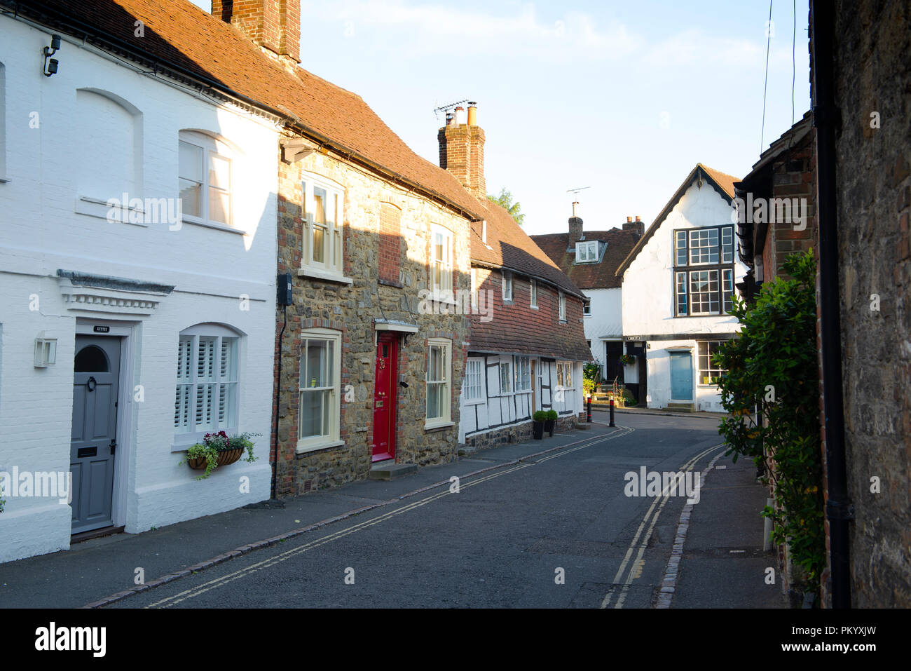 The village of Petworth in West Sussex on an early summer evening. Stock Photo