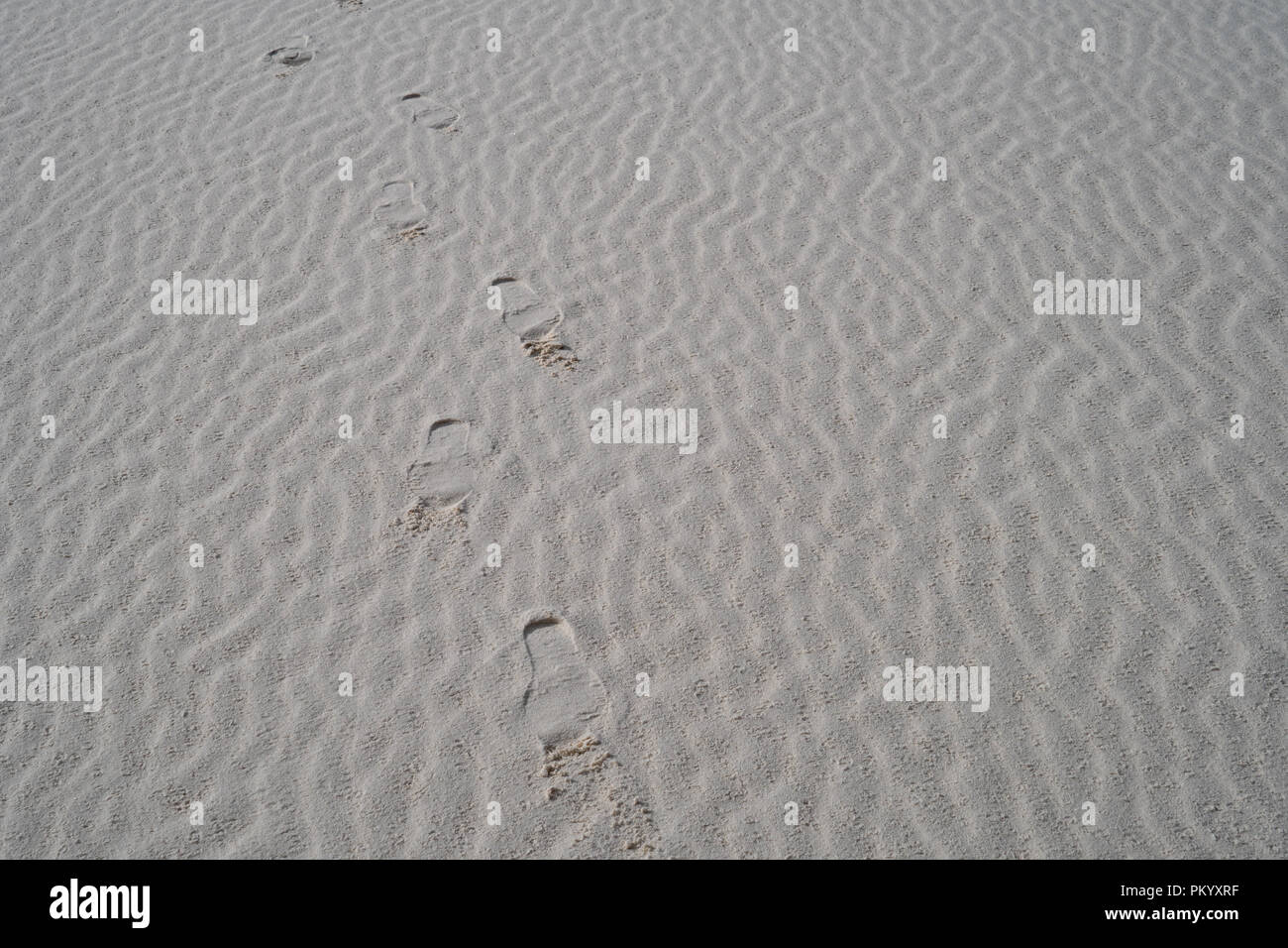 Footprints in sand dunes leading hires stock photography and images Alamy