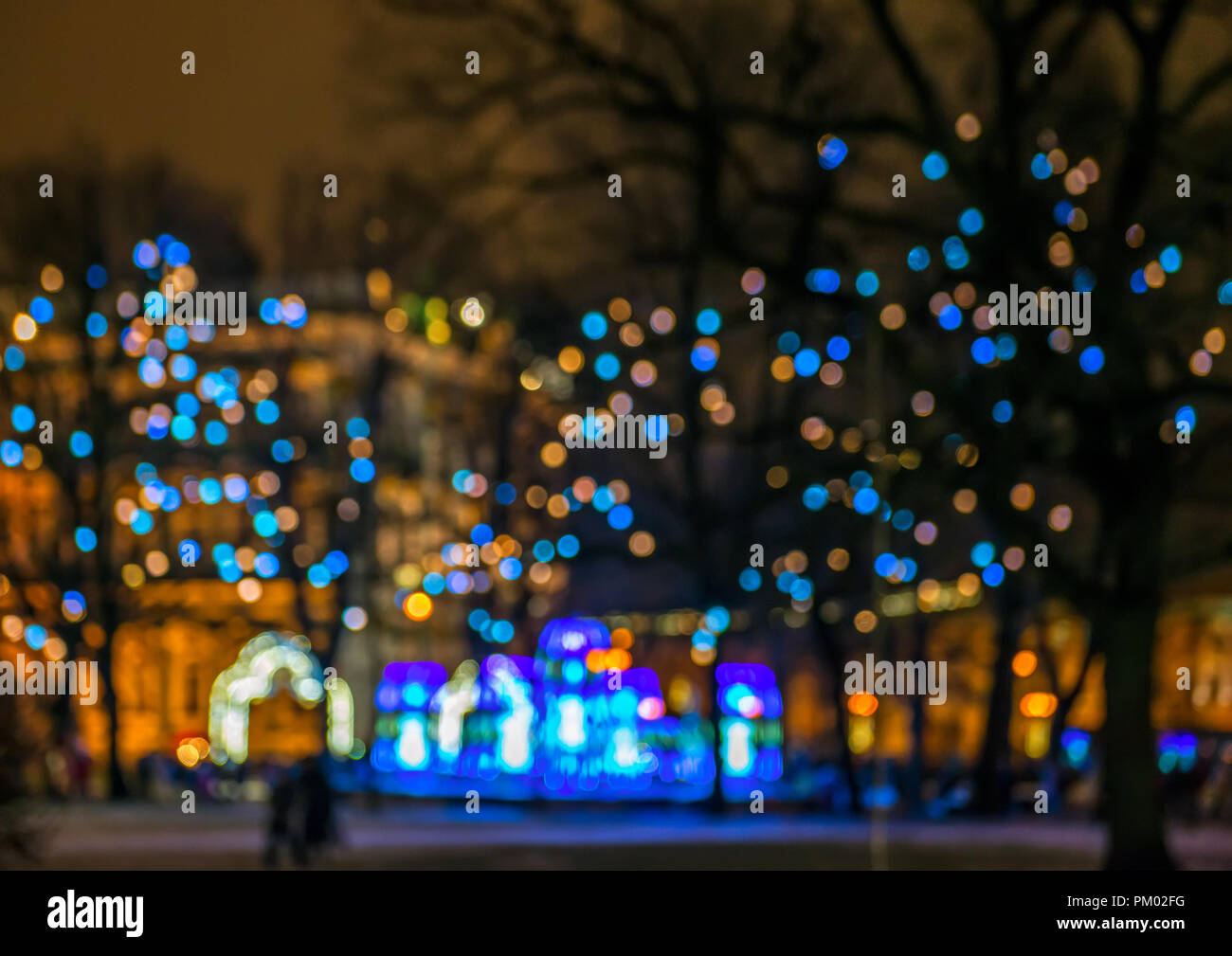 Abstract background blurred street lights hi-res stock photography and ...