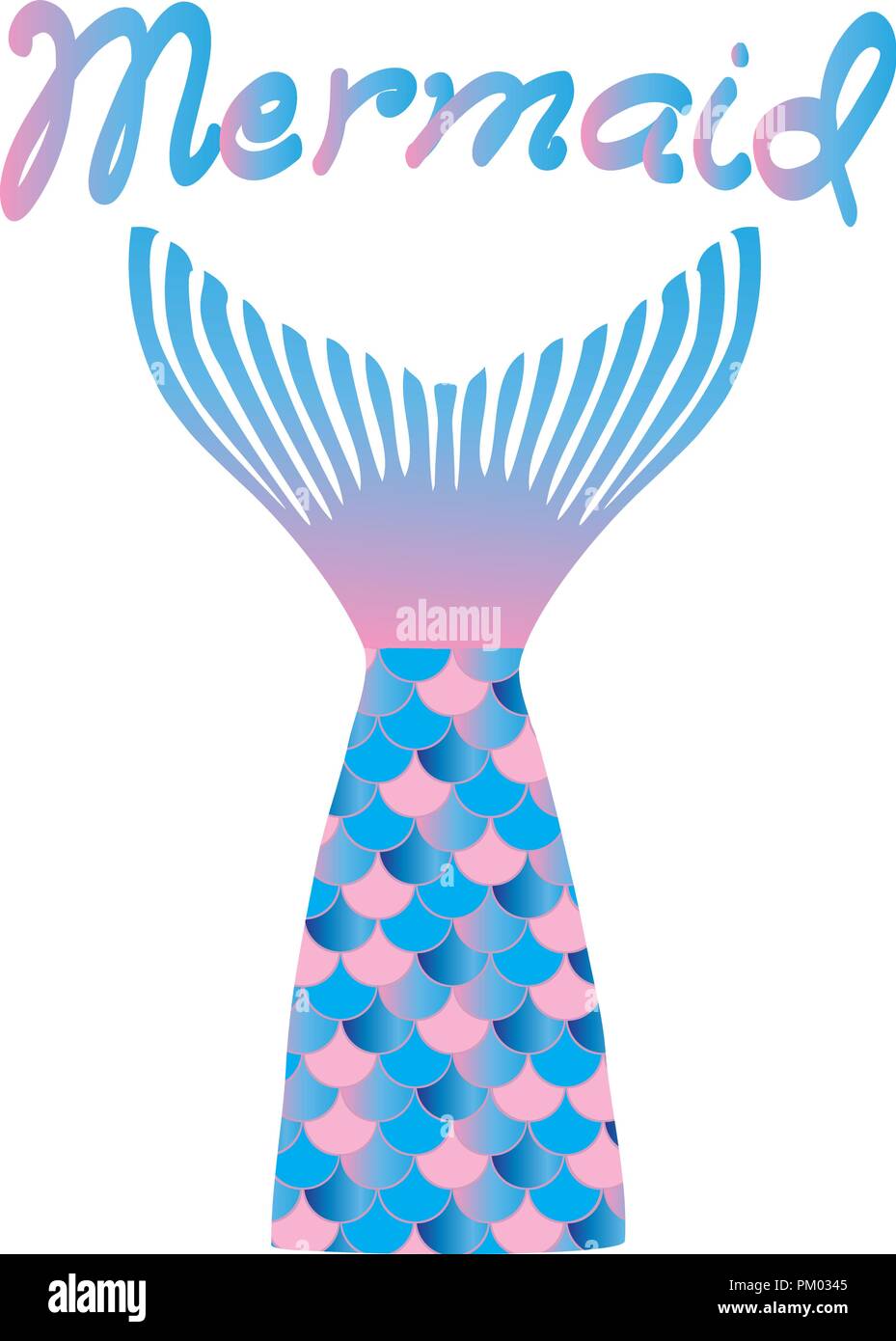 vector illustration of a mermaid tail cartoon background Stock Vector Image  & Art - Alamy
