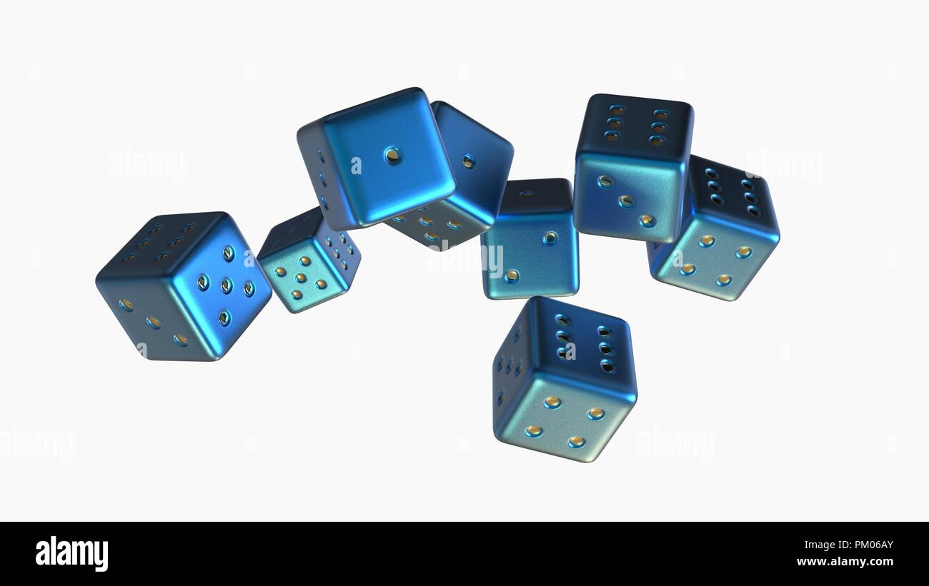 Gaming dices isolated on white background 3d Stock Photo