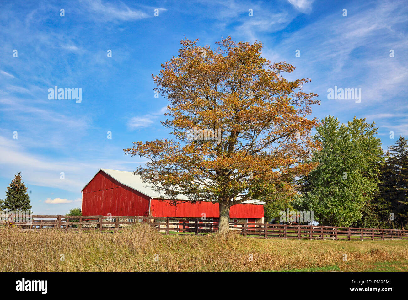Typical Canadian Countryside in Ontario Stock Photo