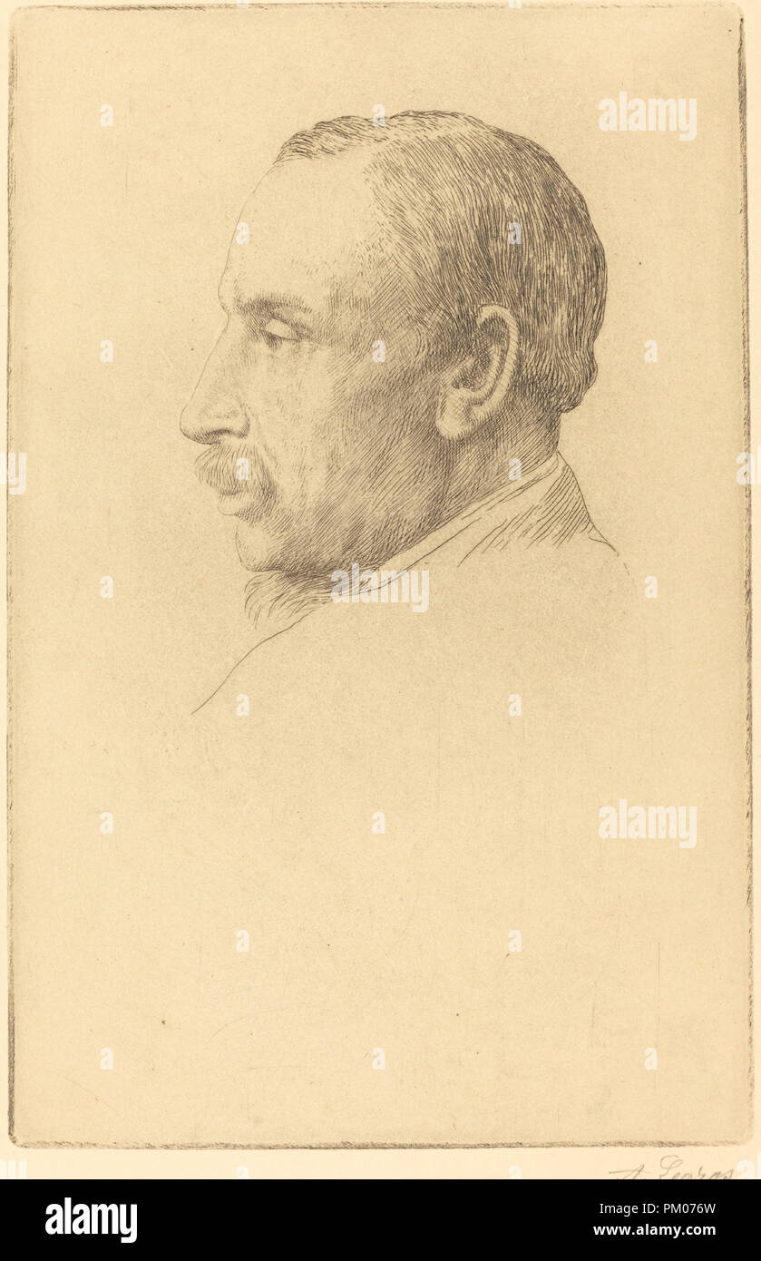 Professor W. Cawthorne Unwin. Medium: etching. Museum: National Gallery of Art, Washington DC. Author: Alphonse Legros. Stock Photo