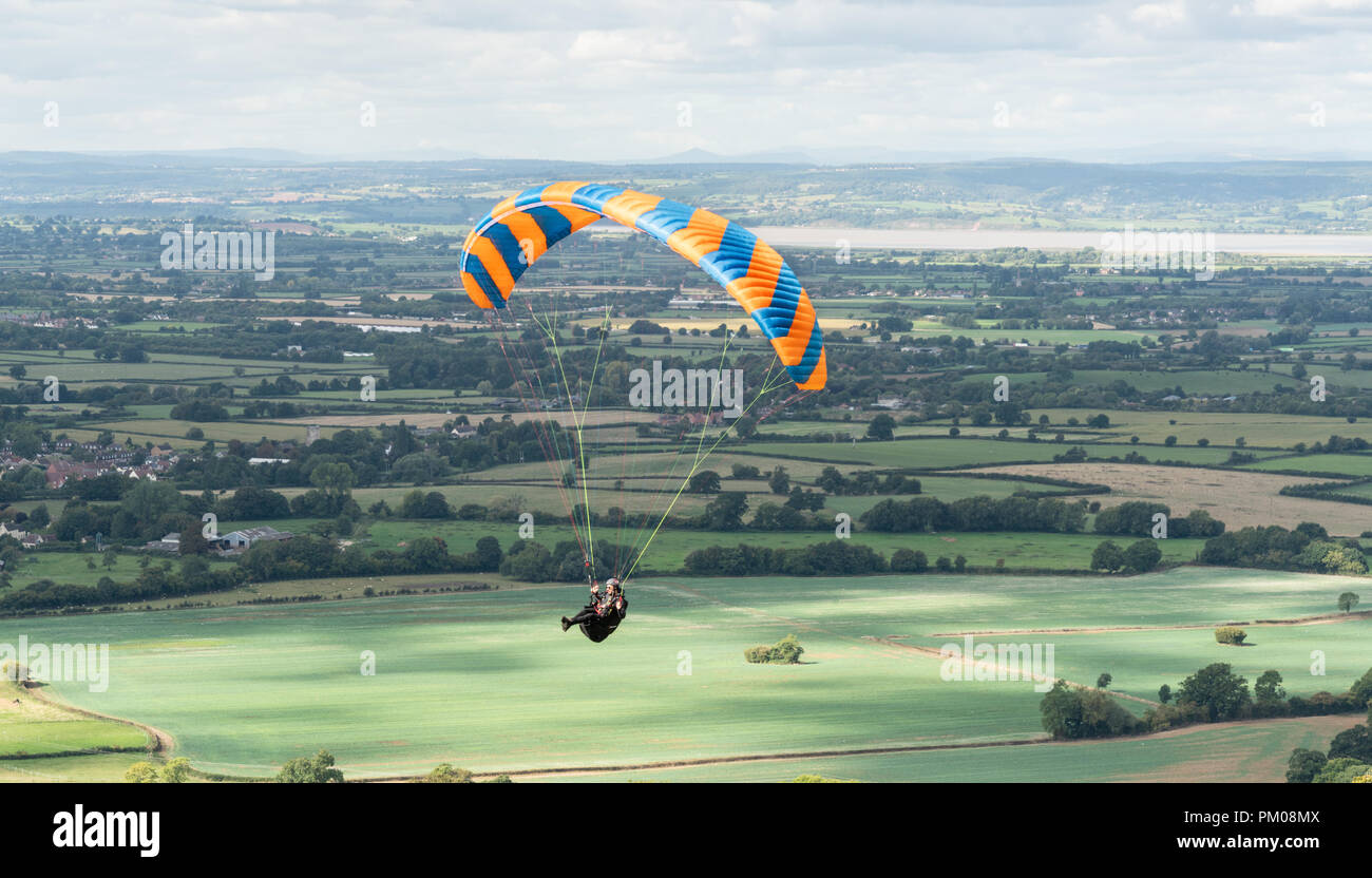 Hang Glider, Coaley Peak, Gloucestershire, United Kingdom Stock Photo