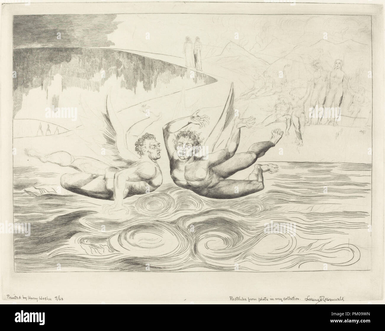 Illustration of Dante's Inferno, Canto 3 B  Arte de fantasía oscura,  Cuadros de arte oscuro, Dante divina comedia