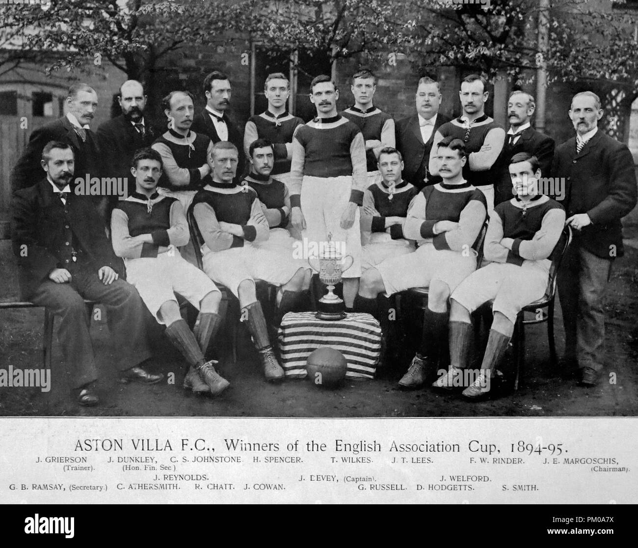 Aston Villa, Winners of the English Association Cup in 1894/5 Stock Photo