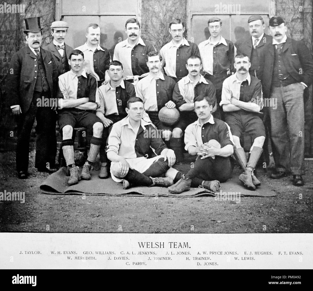 Welsh Football Team, 1895 Stock Photo