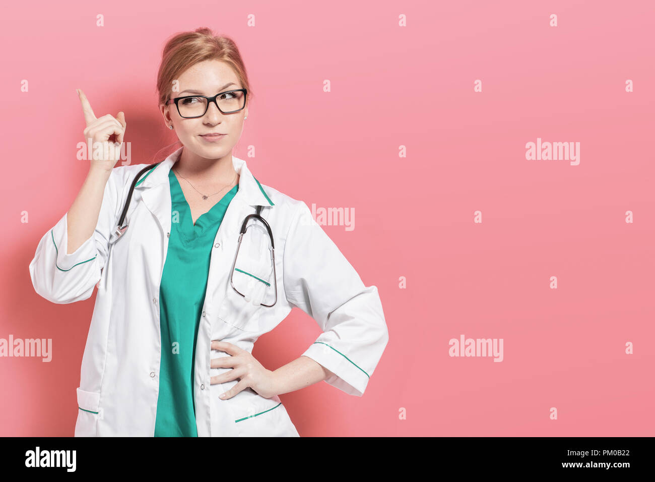 Young female doctor isolated hi-res stock photography and images - Alamy