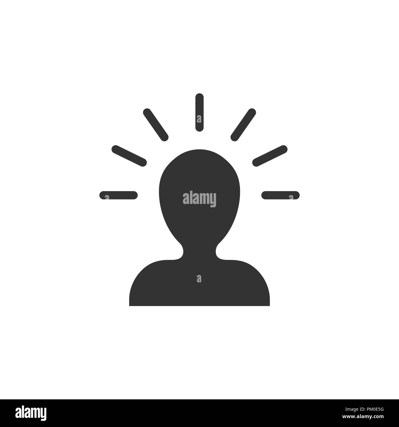Mind people icon in flat style. Human frustration vector illustration on white isolated background. Mind thinking business concept. Stock Vector