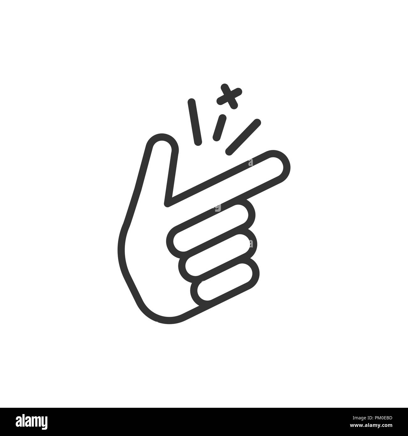 Finger Flick Male Hand Isolated On Stock Vector (Royalty Free