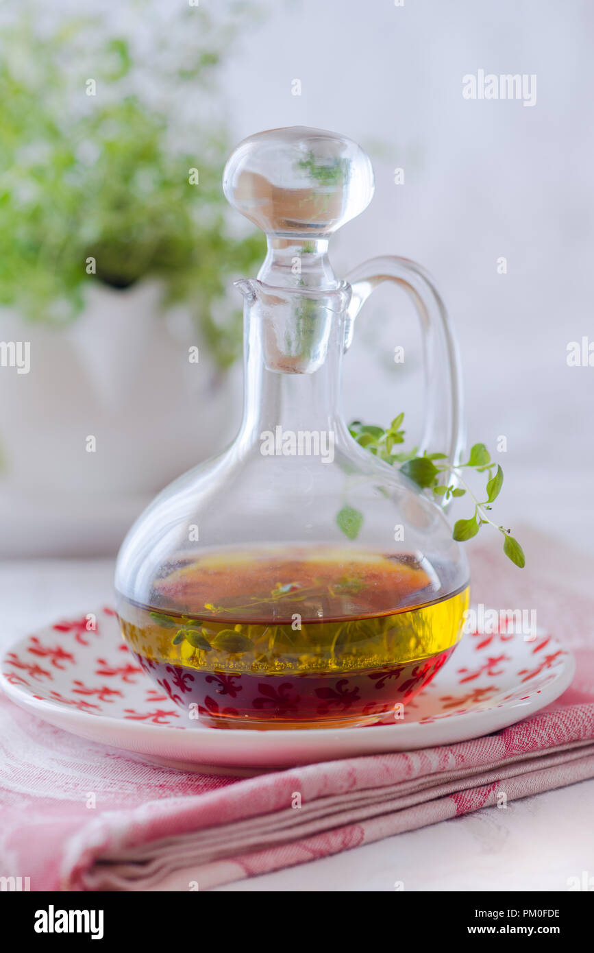 Olive oil balsamic vinegar separated hires stock photography and