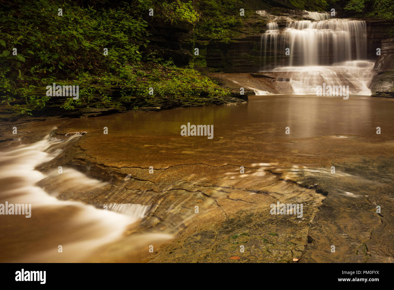 Buttermilk Falls State Park is a 811acre (3.28 km2) state park located southwest of Ithaca, New