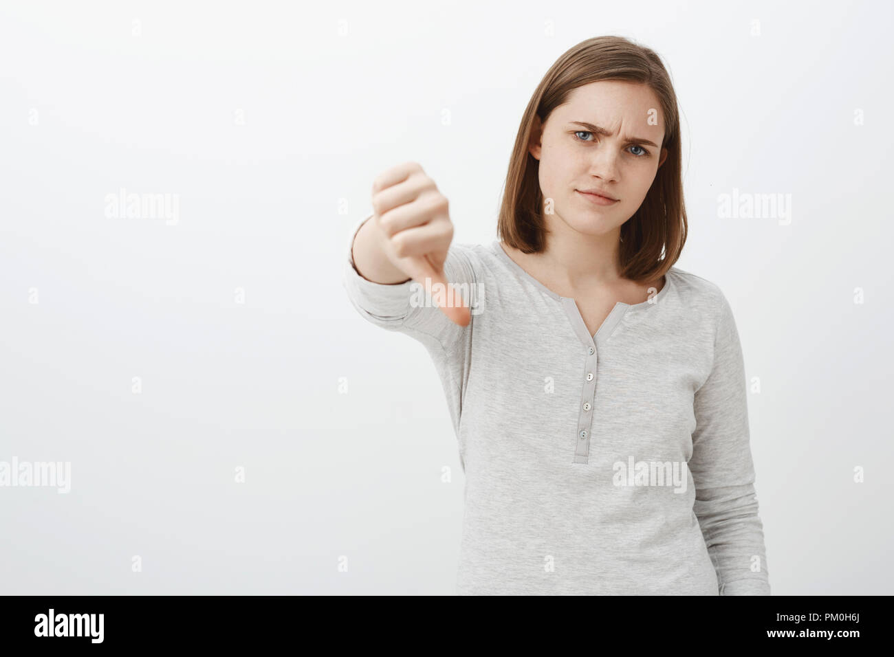 Boring And Unimpressive Story Portrait Of Unimpressed Displeased