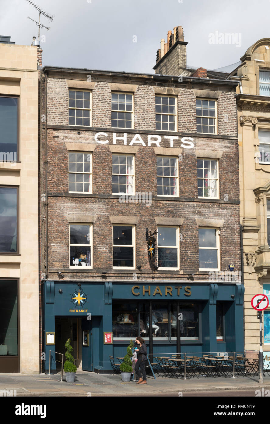 Newcastle quayside bar, Charts, Newcastle upon Tyne, north east England, UK Stock Photo