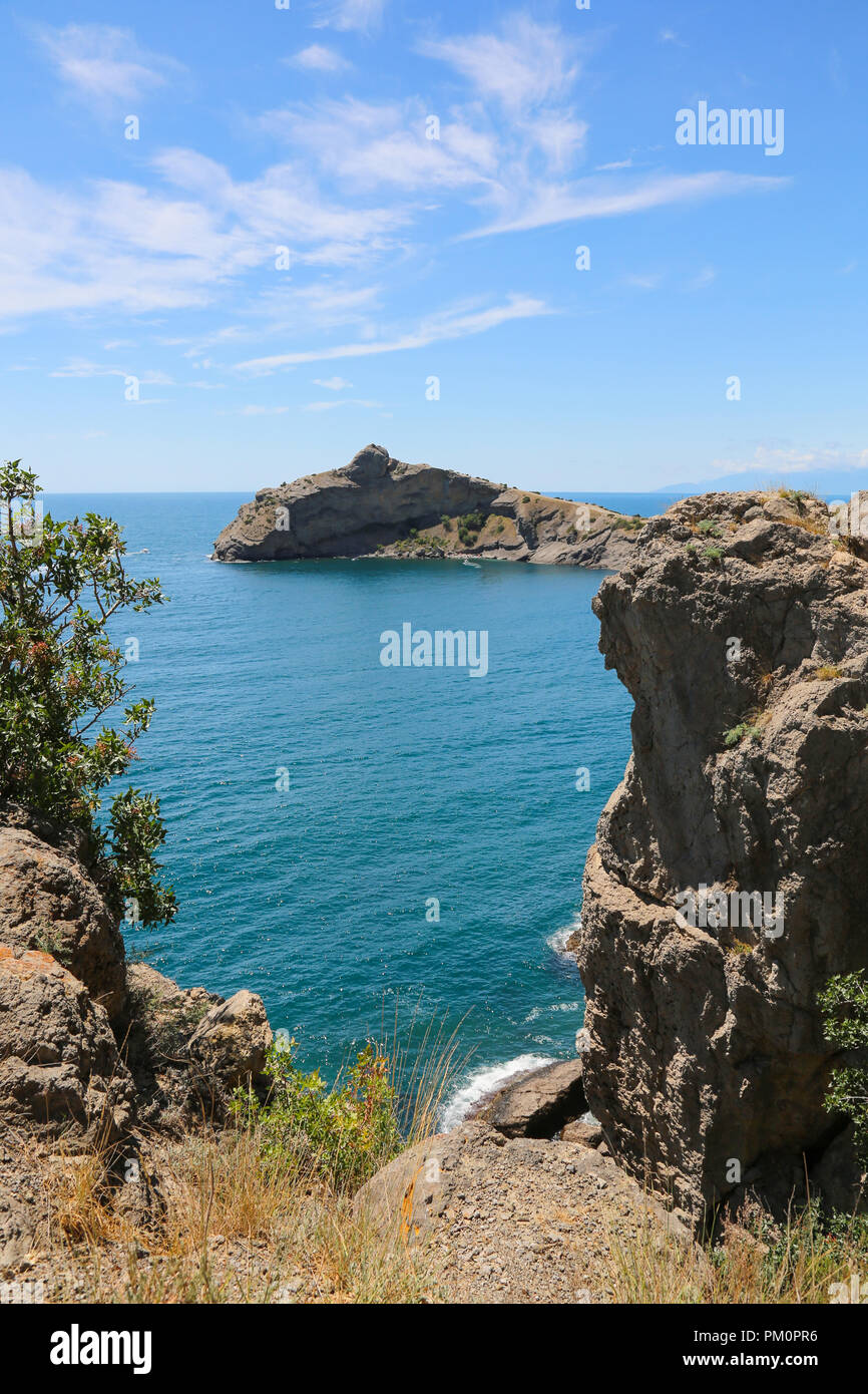 Beautiful landscape of Mediterranean Sea, rocks and islands in the sea,  Croatia. Vacation travel destination Stock Photo - Alamy