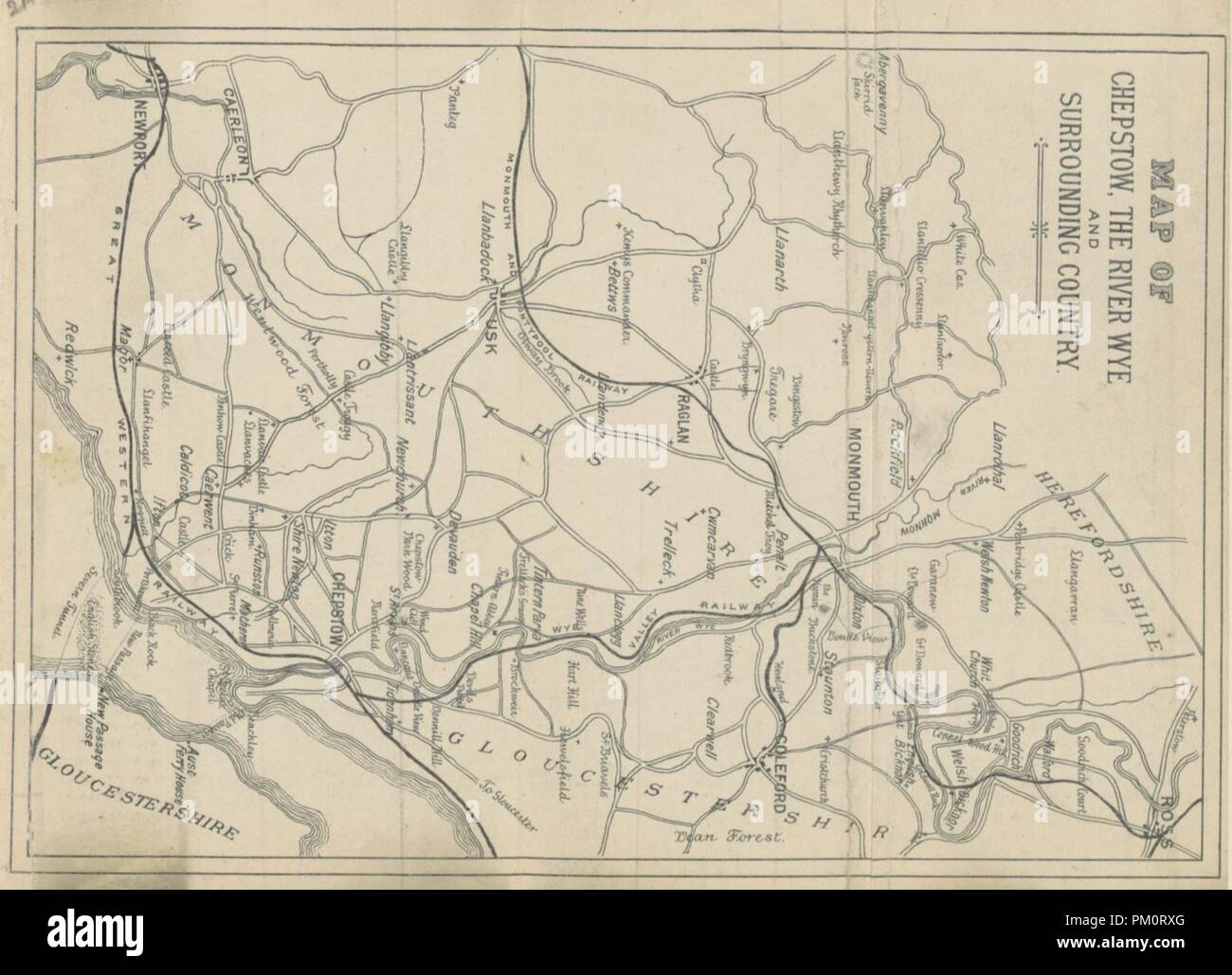 Map Of Chepstow And Surrounding Areas Map Of Chepstow High Resolution Stock Photography And Images - Alamy