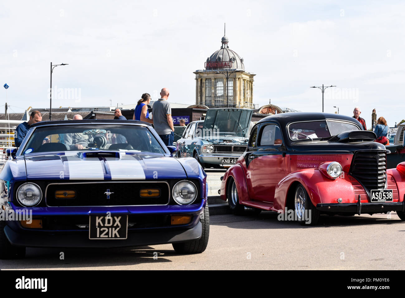 Classic cars on the Beach car show took place on Southend seafront