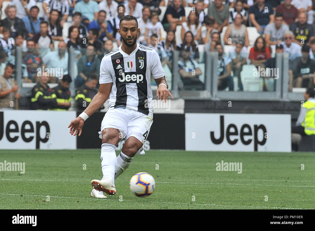Turin, Italy. 16th Sep, 2018. Medhi Benatia of Juventus FC during the Serie A football match between Juventus FC and US Sassuolo at Allianz Stadium on 16 September, 2018 in Turin, Italy. Credit: FABIO PETROSINO/Alamy Live News Stock Photo