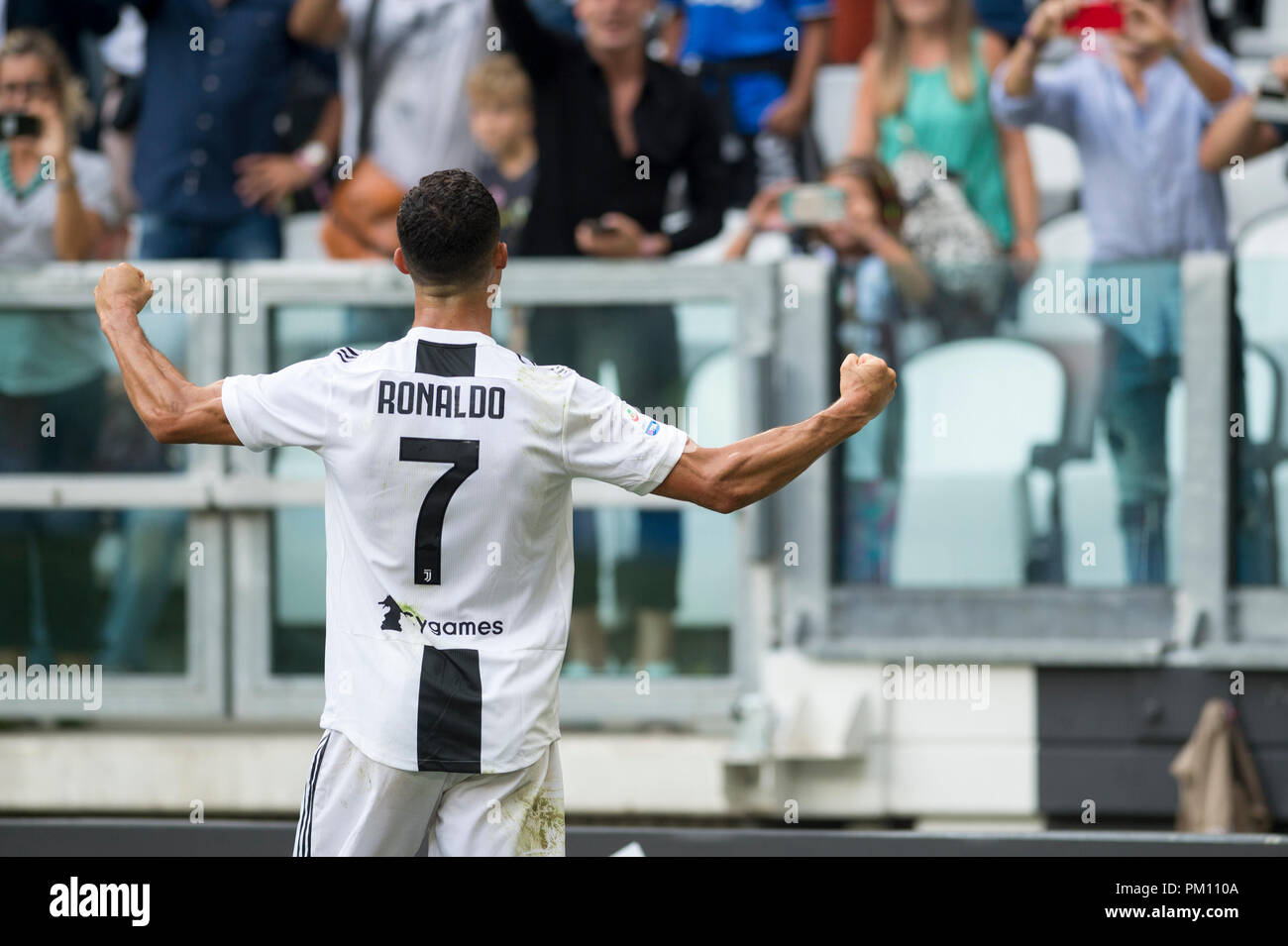 TURIN - OCT 20, 2018: Cristiano Ronaldo. Juventus F.C. - Genoa C.F.C.  Alliaz Stadium. Italian League Serie A. Stock Photo, Picture and Royalty  Free Image. Image 142973312.