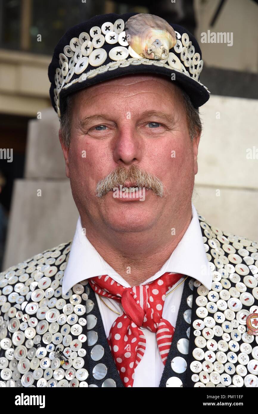 London, UK. 16th Sep, 2018. The 20th anniversary of the annual Pearly Kings and Queens Harvest Festival,Guildhall Yard,London.UK Credit: michael melia/Alamy Live News Stock Photo