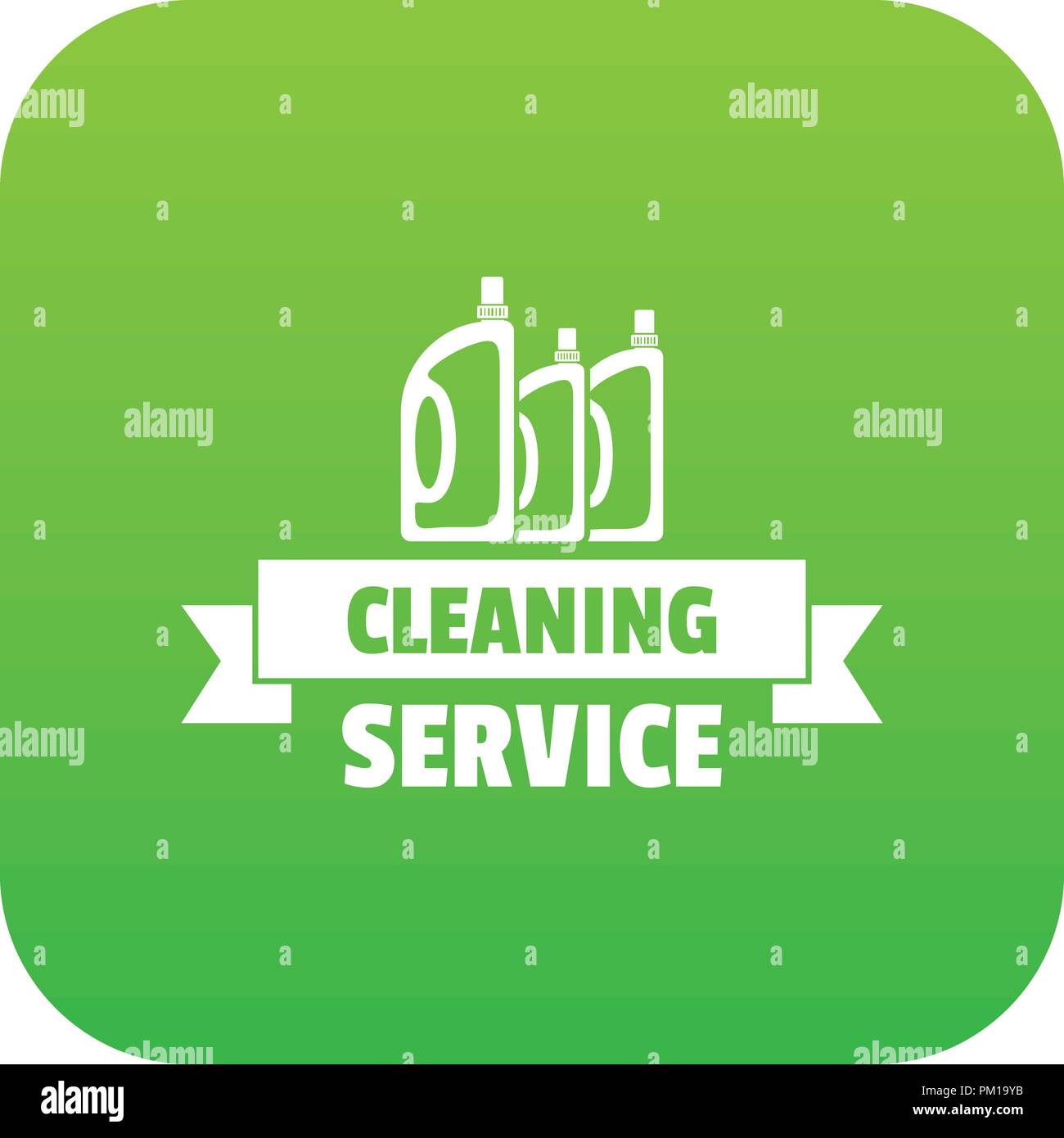 Cleaning service icon green vector Stock Vector Image & Art Alamy