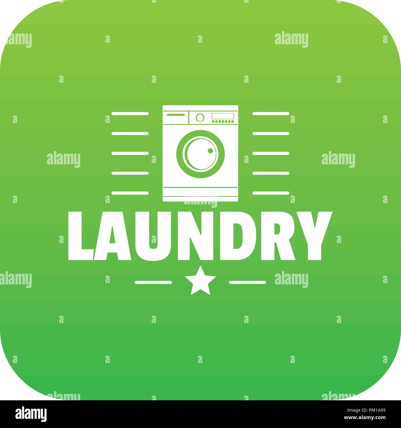 Laundry icon green vector Stock Vector Image & Art Alamy
