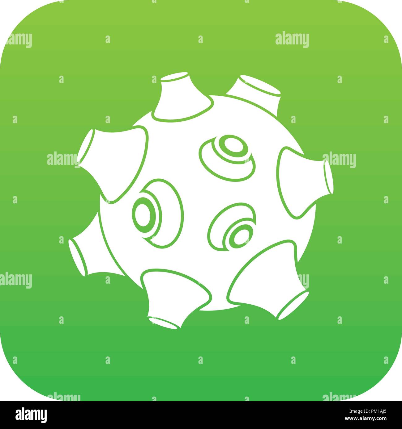 Moon with craters icon digital green Stock Vector Image & Art - Alamy