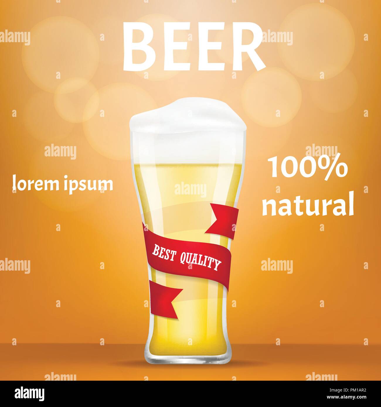 Natural beer concept banner, realistic style Stock Vector Image & Art Alamy